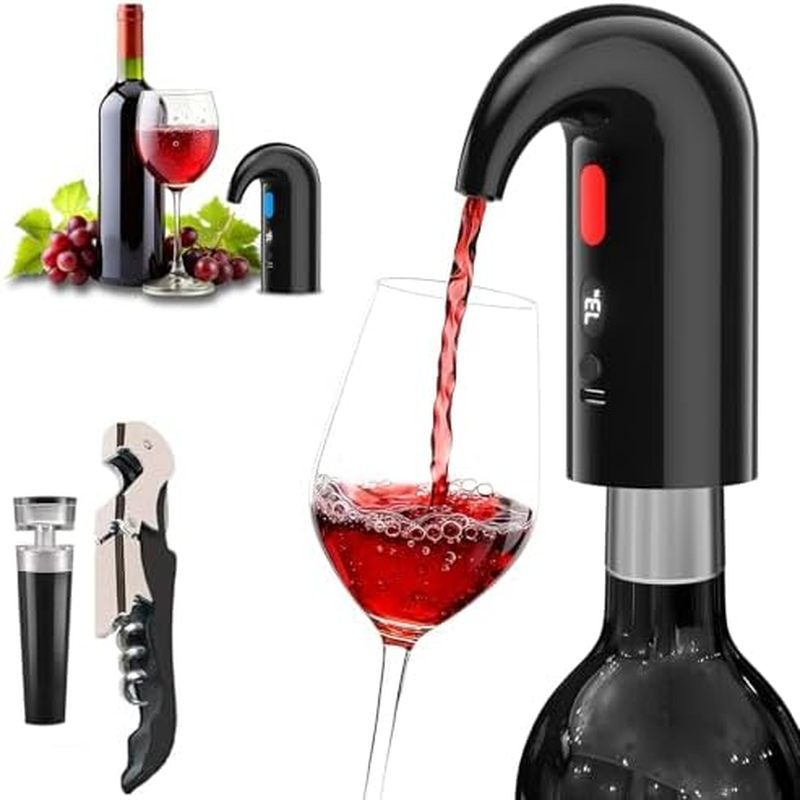 Aerador Elétrico De Vinho & amp ; Bomba Decanter – Presente Perfeito Para O Dia Das Mães : Aeração Silenciosa De Dupla ,