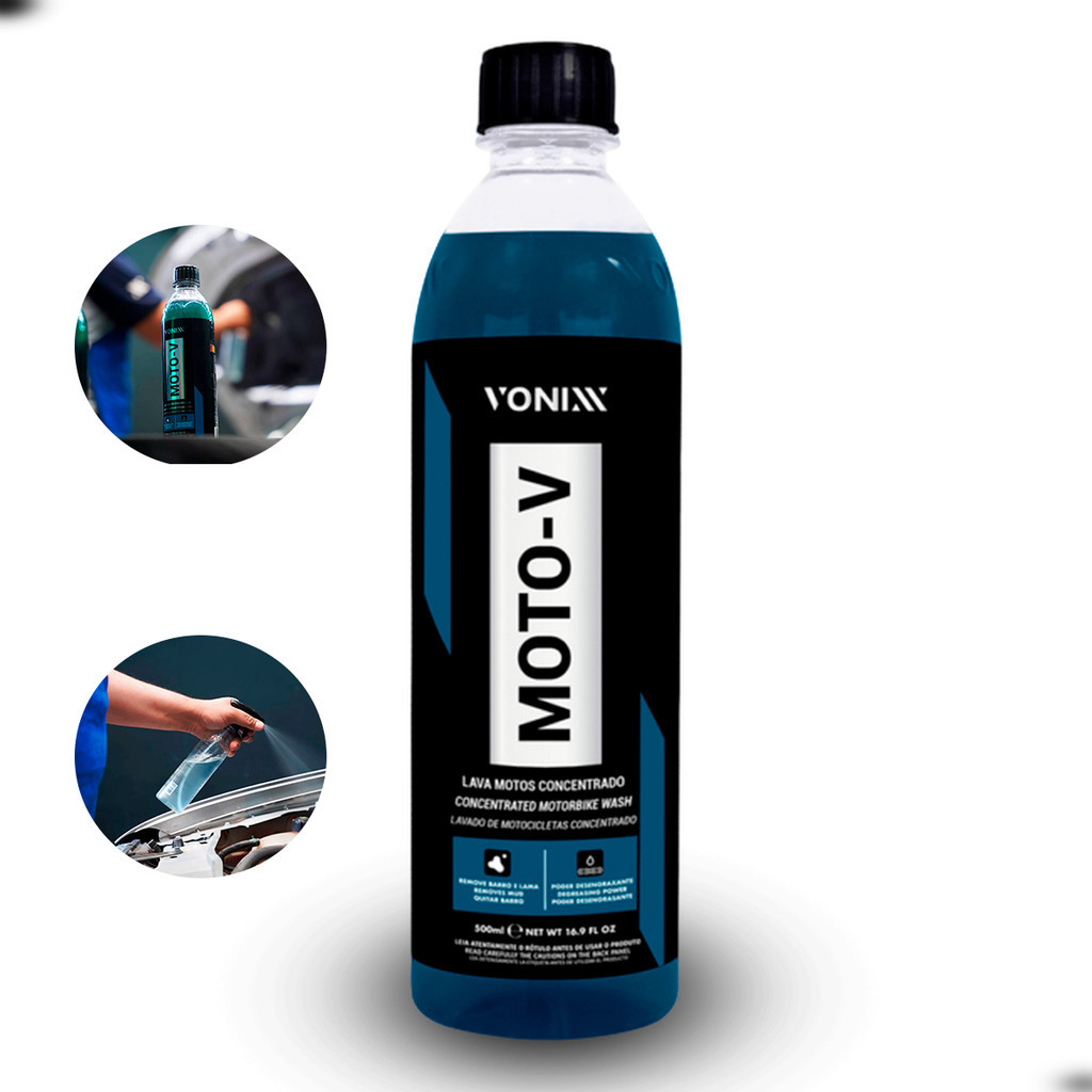 Vonixx Moto-V 500ml Shampoo Concentrado Lavagem Pesada Desengraxante