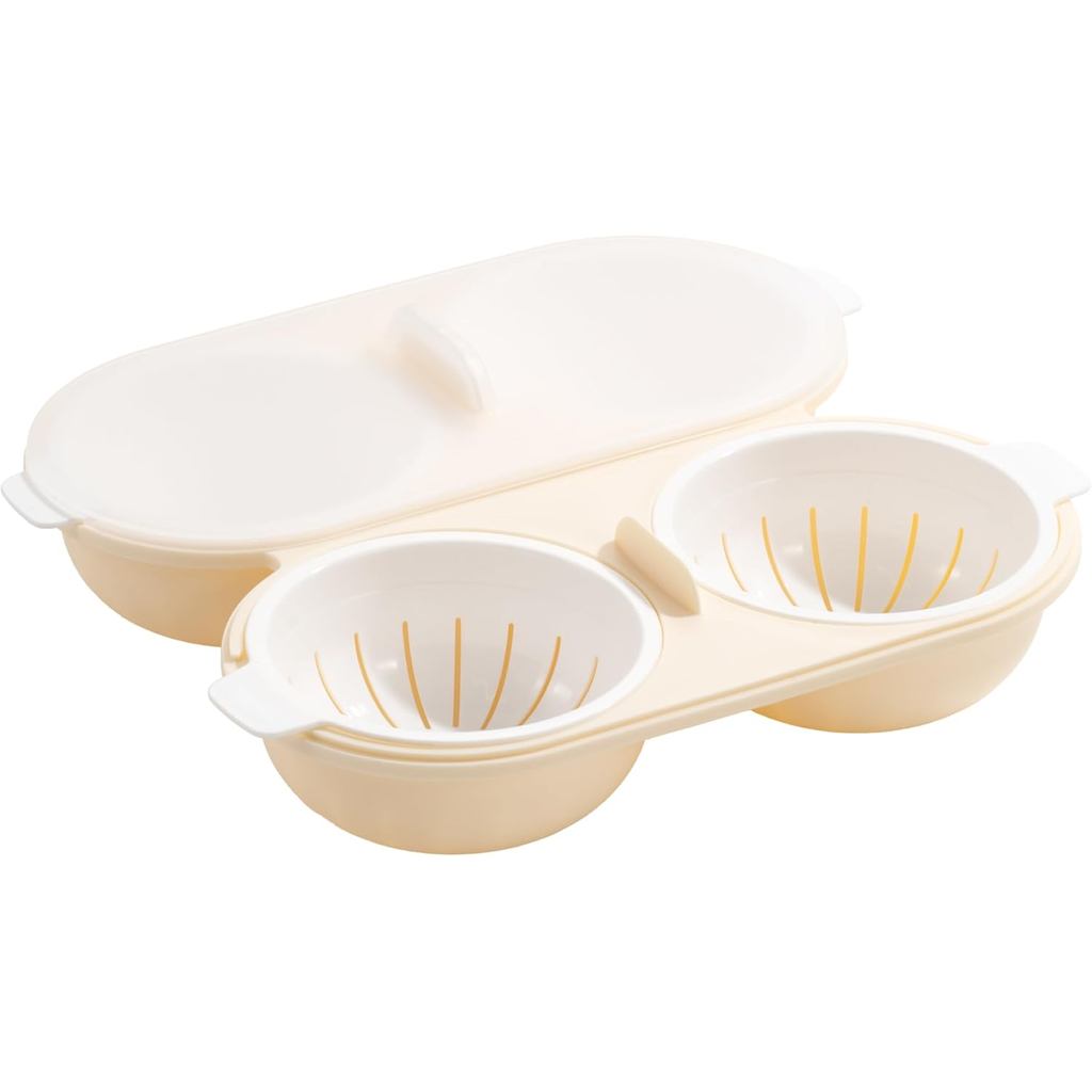 Li&Zhao Cozedor de Ovos para Micro-ondas – Cozedor de Ovos com 4 Cavidades e Tampa, Fácil de Cozinhar e Limpar, Perfeito