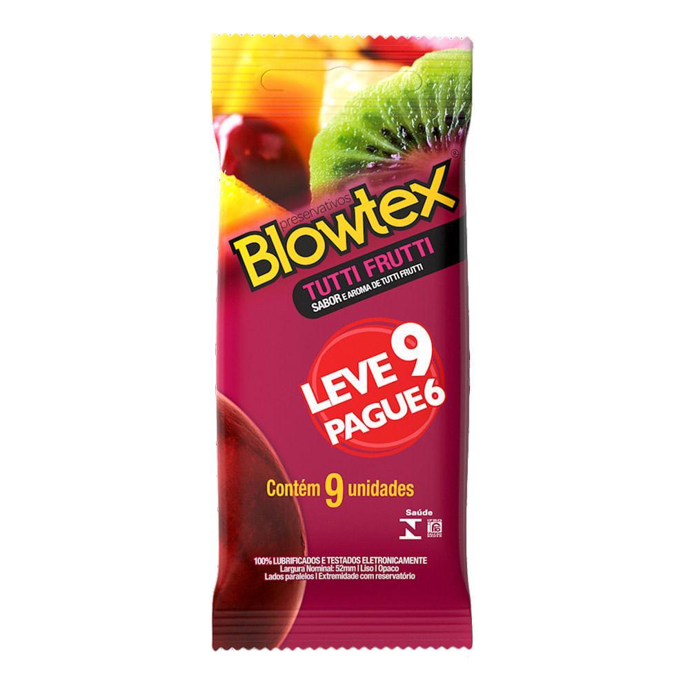 PRESERVATIVO BLOWTEX LEVE 9 PAGUE 6 TUTTI FRUTTI ESPECIAL