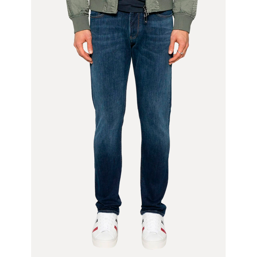 Calça Jeans Empório Armani Original Masculina J45 Slim Fit Azul Médio