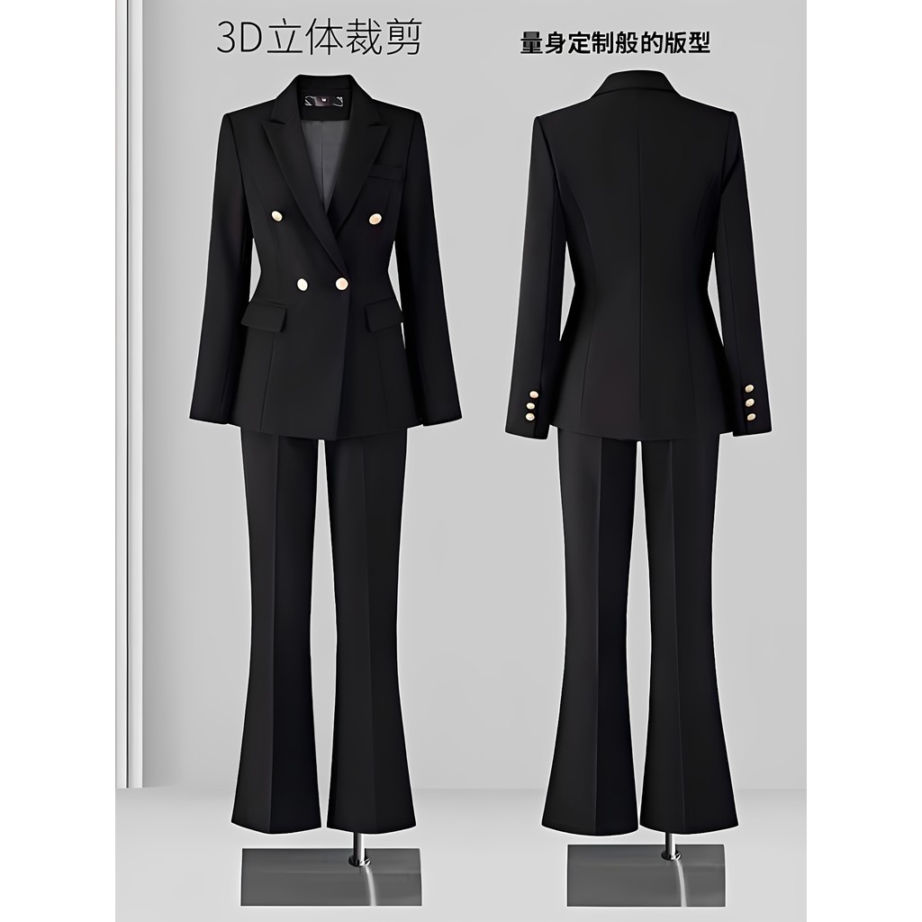 Roupa Formal feminina terno entrevista profissional terno jaqueta 2026 novo estilo preto mais magro olhar senhoras terno