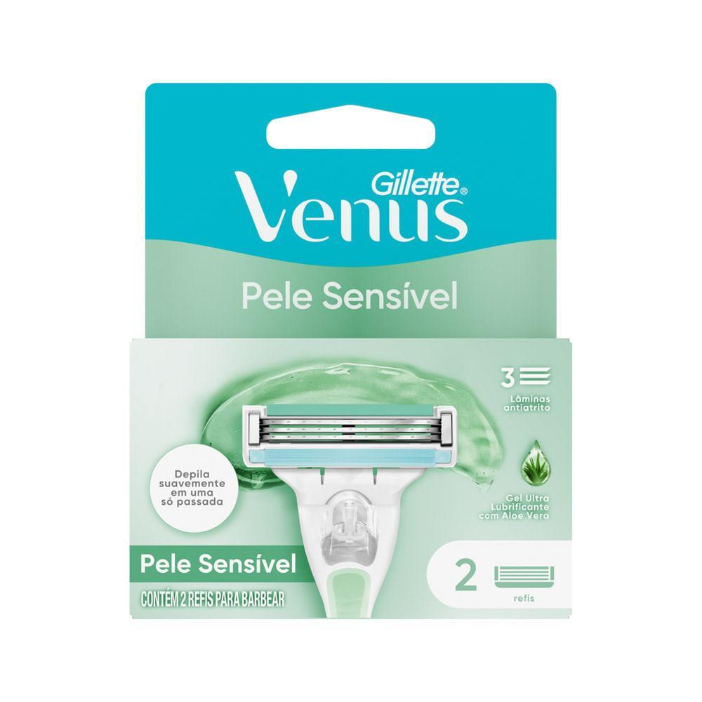 Lamina De Barbear Gillette Venus Pele Sensivel Com 2 Unidades