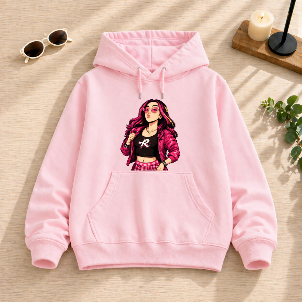 Blusa De Frio Infantil Moletom Canguru Capuz Estampa Emilly Vick Confortável Casual