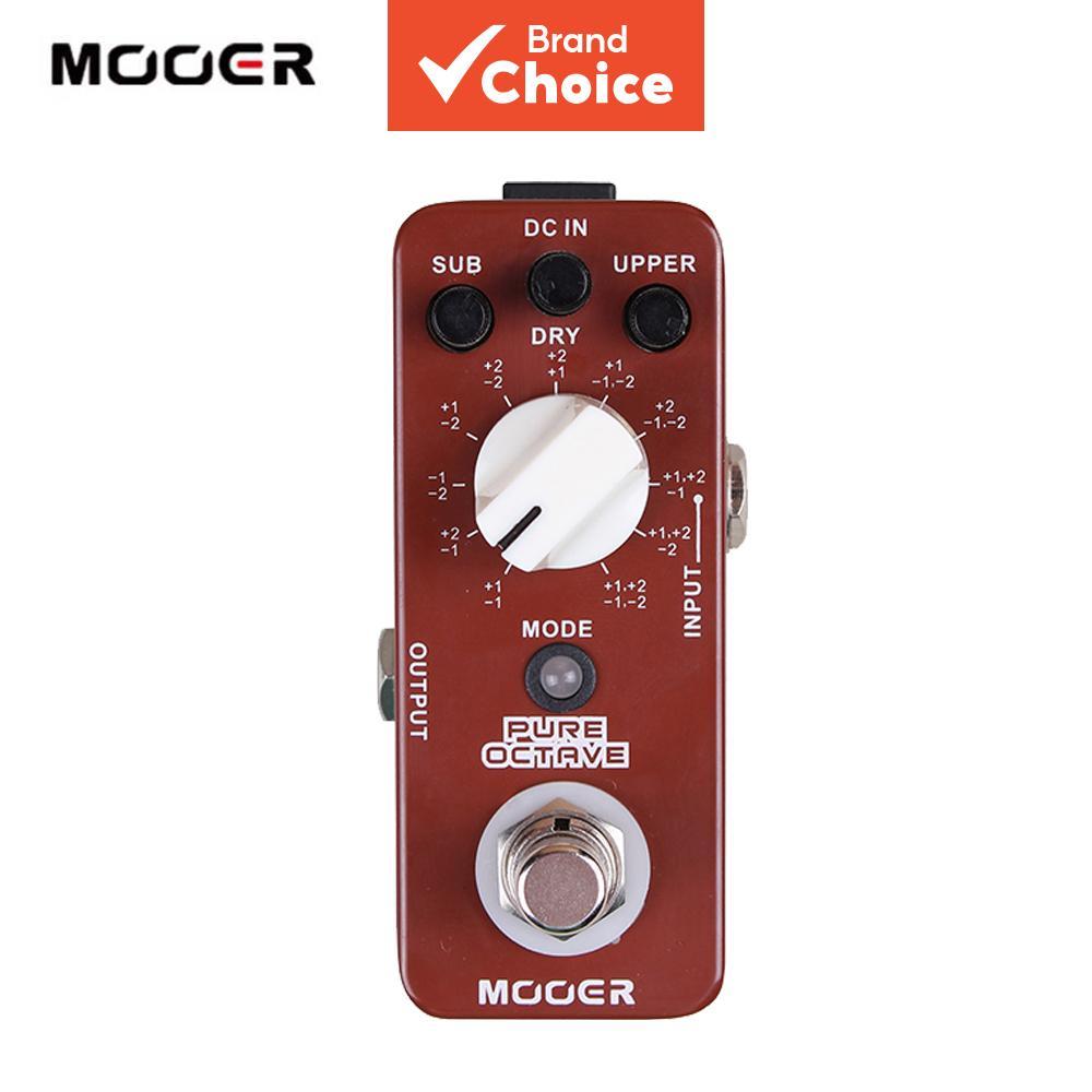 MOOER PURE OCTAVE Mini Pedaleira de Efeito de Guitarra Modos de Oitava 11 Oitavas True Bypass Carcaça Totalmente