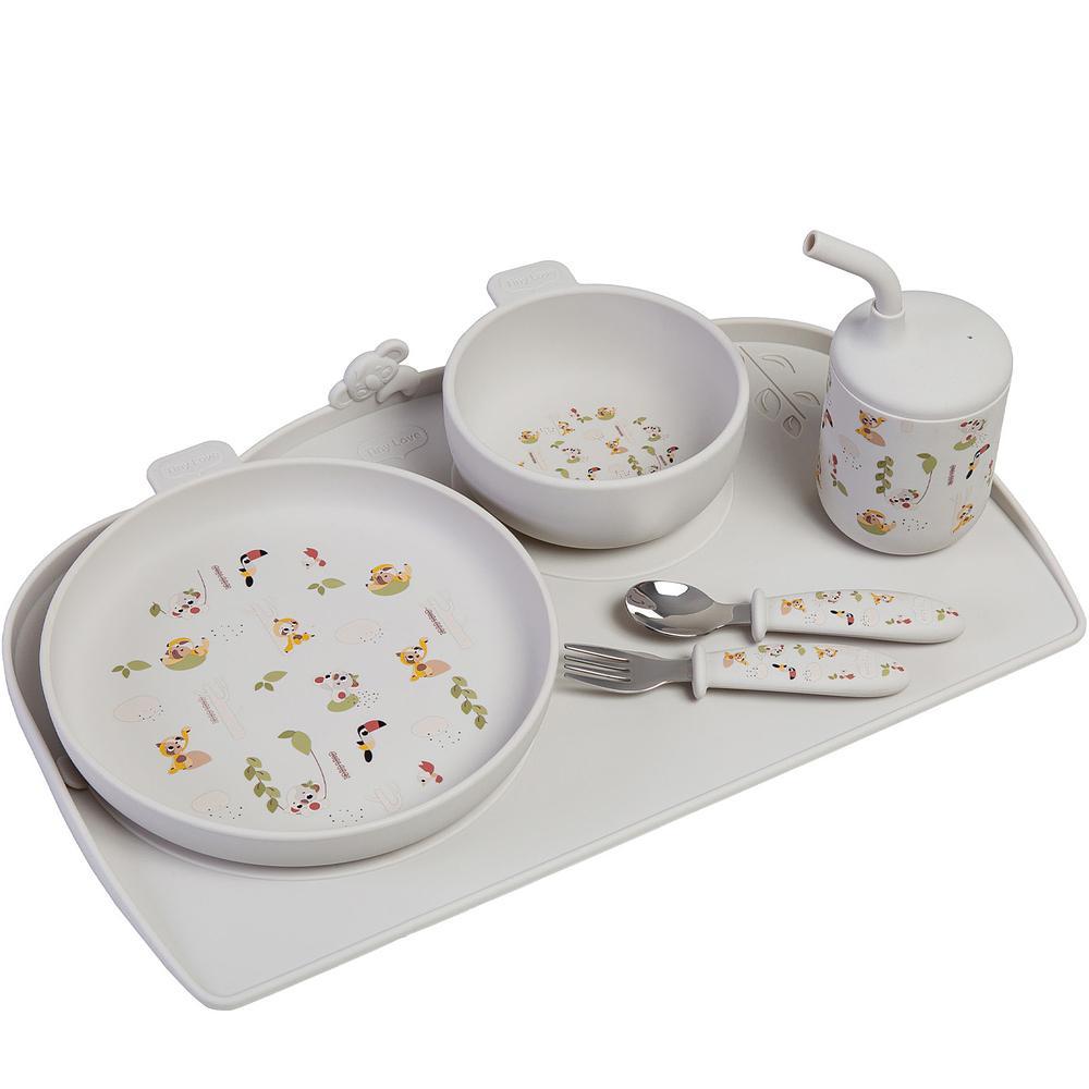 Kit de Alimentação Silicone Introdução Alimentar Tiny Love