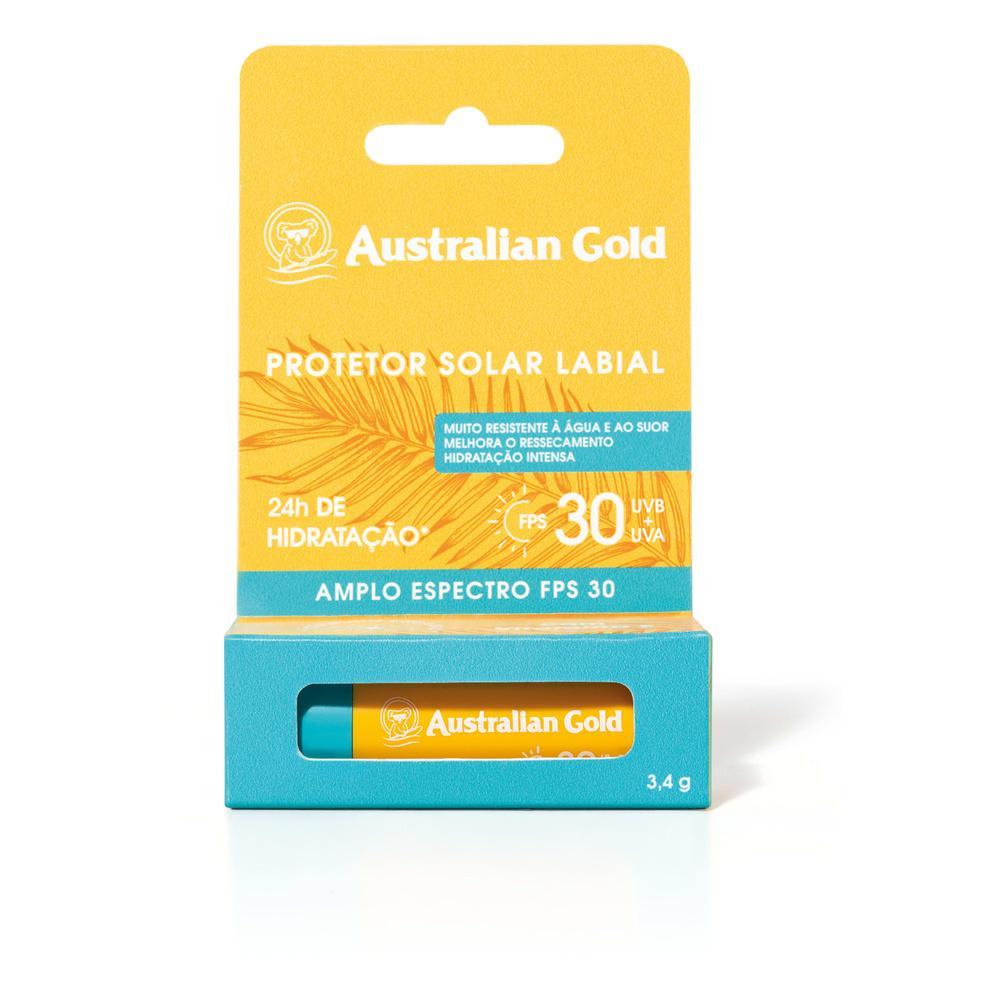 Australian Gold Protetor Solar Labial FPS 30 Alta Proteção 3,4g