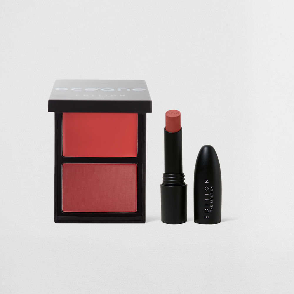 Kit Duo Blush Coral Paint + Batom Nude Pink Océane Edition (2 Produtos)