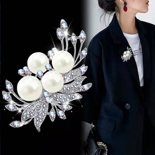 Broche de pérola feminino Corsage pino Cardigan xale fivela All-Match coreano colar pino acessórios lenço de seda fivela