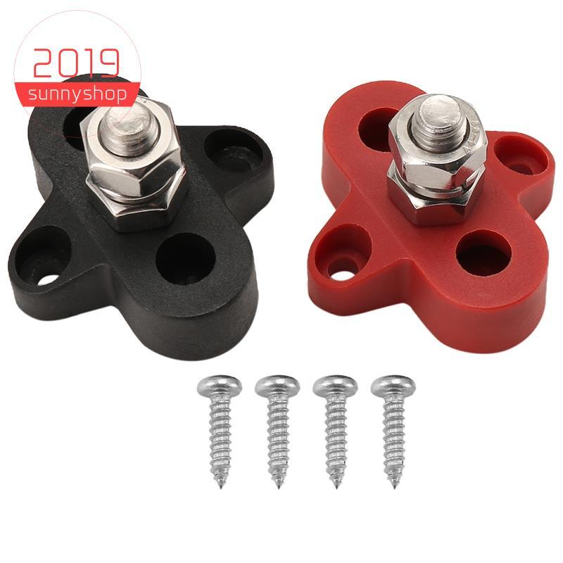 [Bestseller S] 2 Unidades 5/16 Polegadas DC 48V Bloco Terminal De Energia De Barramento M8 Pino De Distribuição Negativa