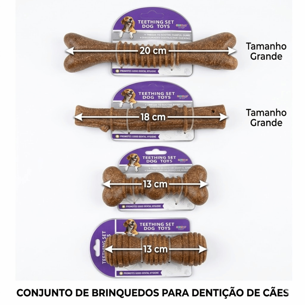 Brinquedo Pet Osso Mordedor Fibra De Arroz Cães Cachorro Resistente Limpa Dentes Anti Stress