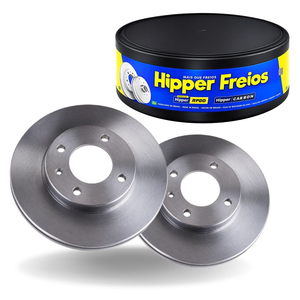 Par Disco Freio Dianteiro Gol G5 2008 ate 2013 4 FUROS VENTILADO Hipper Freios