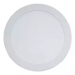 Painel Plafon LED de Sobrepor 21,9 cm Modaza Redondo 18W, Branco 6500K