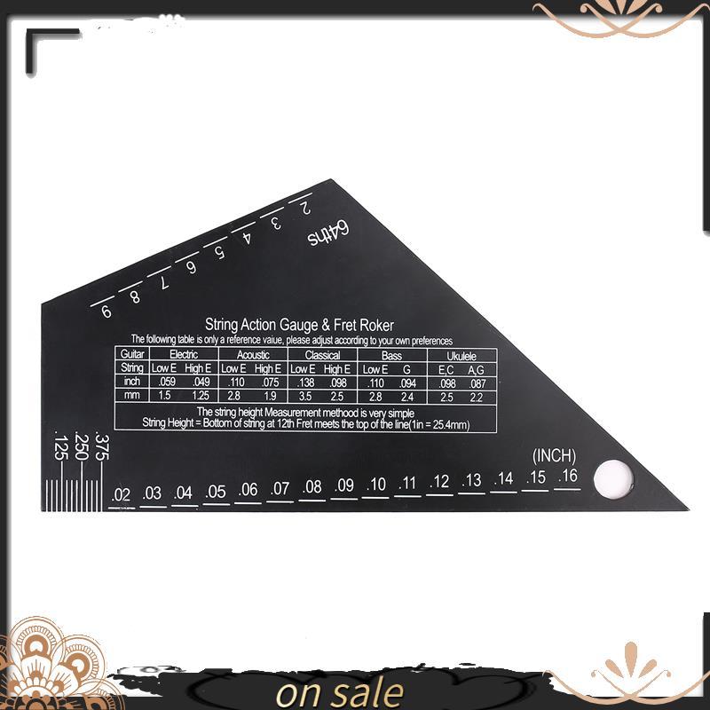 [Vendas Quentes Y] Ferramenta De Nivelamento De Traste Guitarra Pescoço Fingerboard Medição Luthier Régua Aço Inoxidável