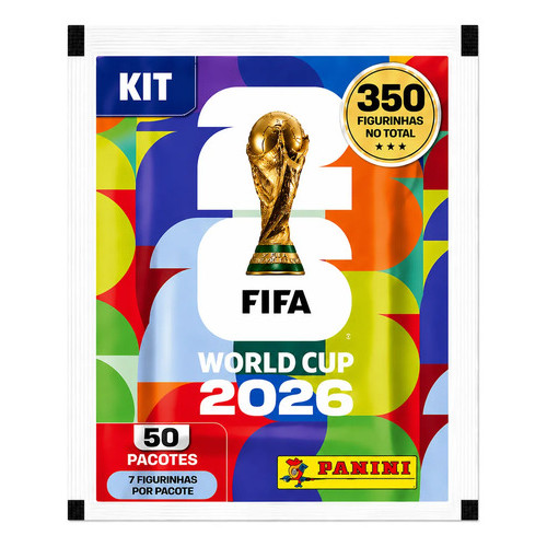 Kit 350 Figurinhas Copa Do Mundo Fifa 2026 Panini 50 Envelopes Pacotes Copa Do Mundo