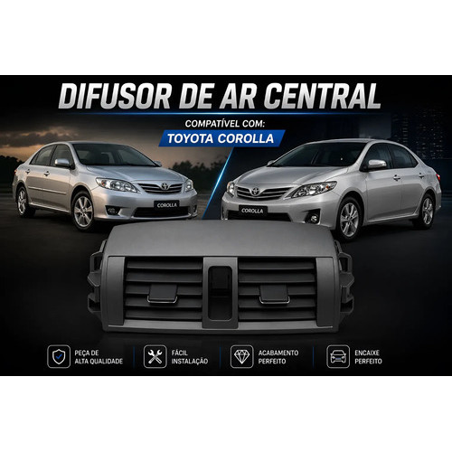 Painel Central Com Difusores Ar Toyota Corolla 2008 A 2014