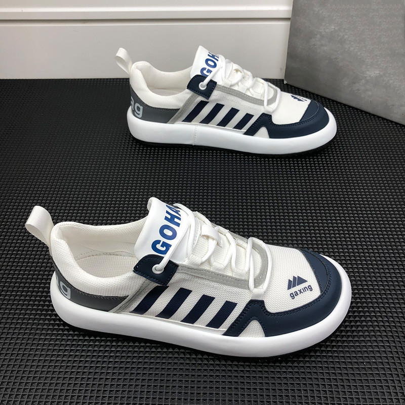 Sapatos masculinos verão 2026 novo estilo na moda malha respirável tênis de cano baixo sapatos de pano masculino sapatos