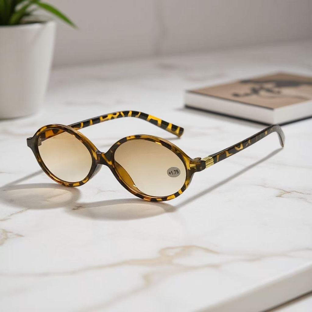 Óculos com grau de sol pra perto de leitura Armação Ovais Retrô moda masculino feminino unisex