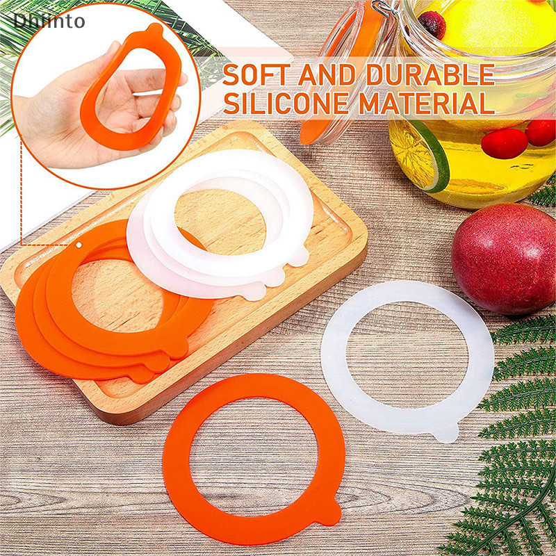dhiinto.br 5Pcs Silicone Replacement Gasket Airtight Seals Rings for Glass Clip Top Jars, 60-100件 BR