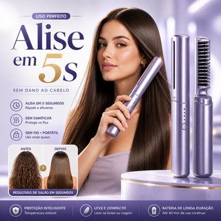 Mini Pente Portátil Escova De Alisamento Capilar Alisador De Cabelo Aquecido Recarregável…