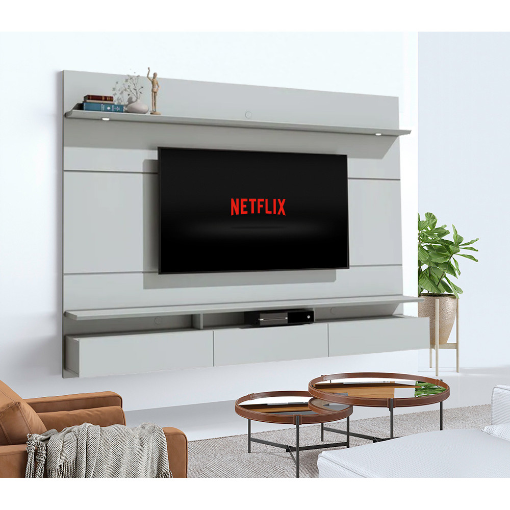 Home Suspenso Decore Para sala TV 60 Polegadas Decorativo Led 2.2 Branco - Imcal Móveis
