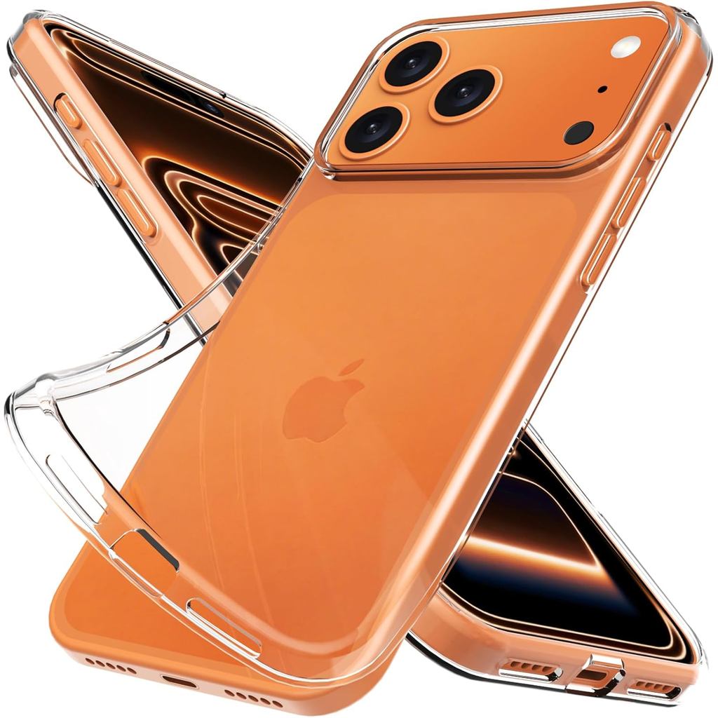 Capa Transparente Fina para Apple iPhone 17 Pro Max, Capa Ultra [Fina e Slim] Flexível de TPU Transparente para Apple iP