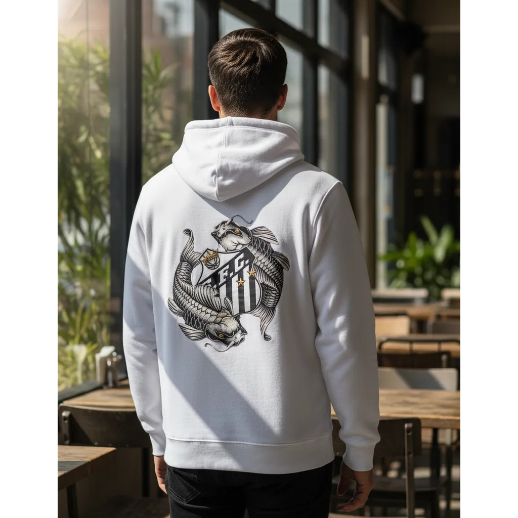 Moletom Blusa De Frio Casaco Santos Peixe Futebol Premium