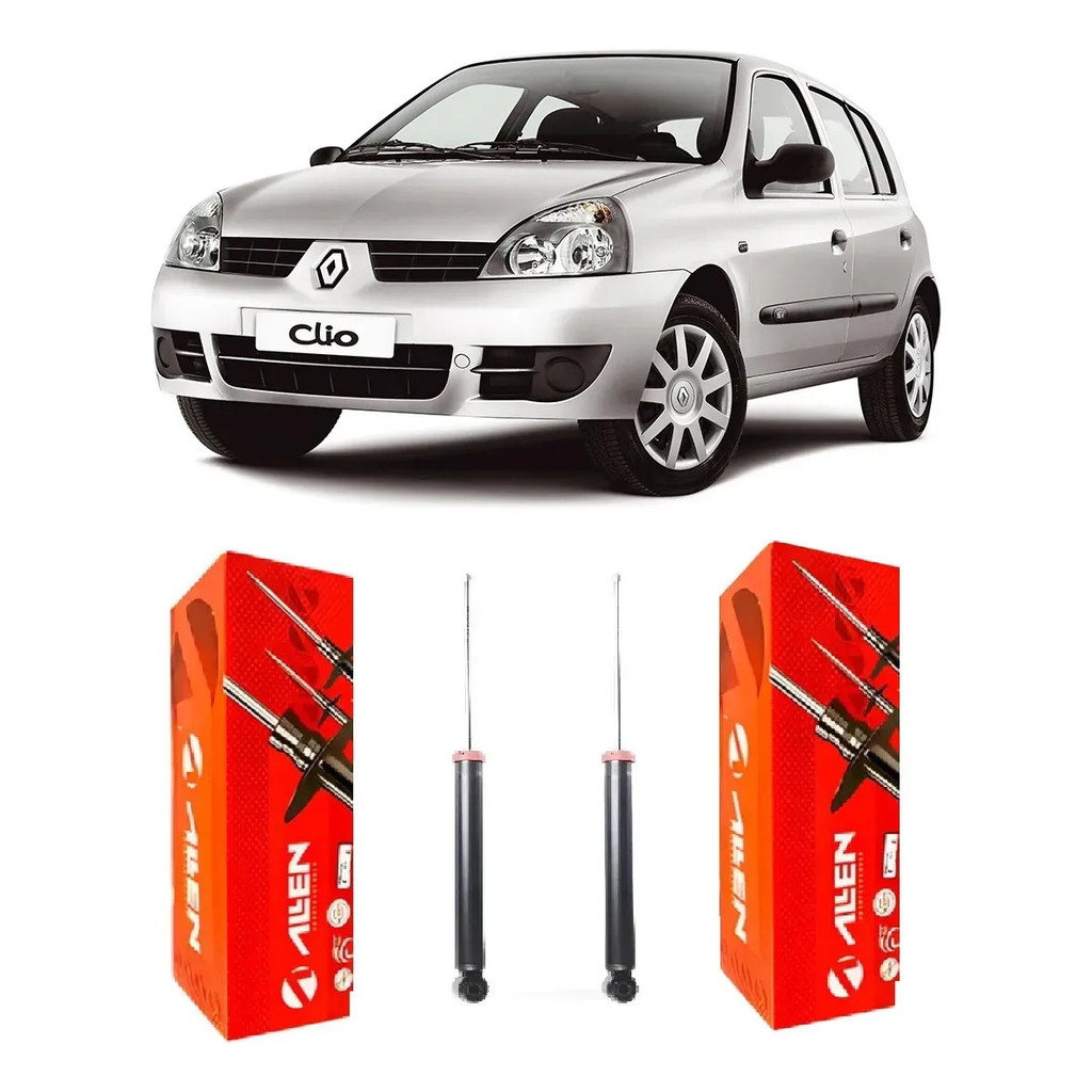 Par Amortecedor Traseiro Renault Clio 2002 2003 04 05 2006