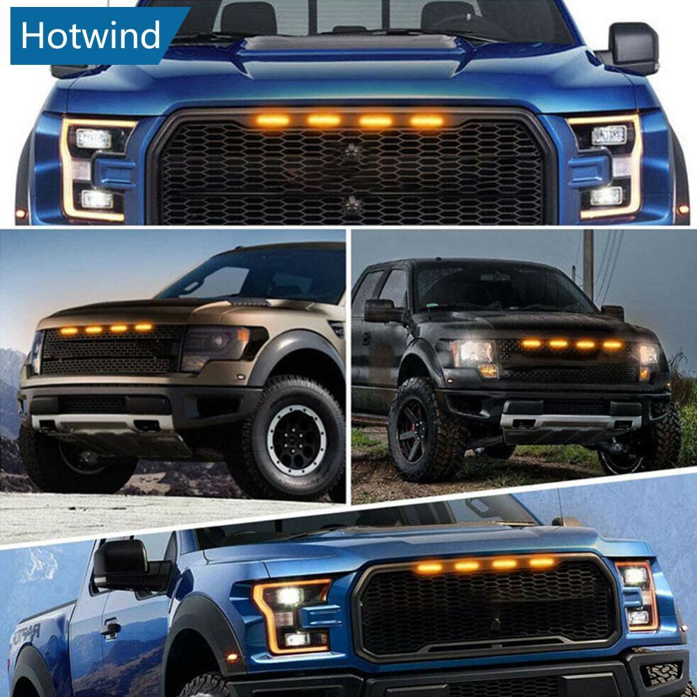HW 4 Pçs/Set LED Grade Luz Carro 4LED Dianteira Iluminação Eagle Eye Lamp Para Veículos Off Road Tronco SUV Toyota Tacom