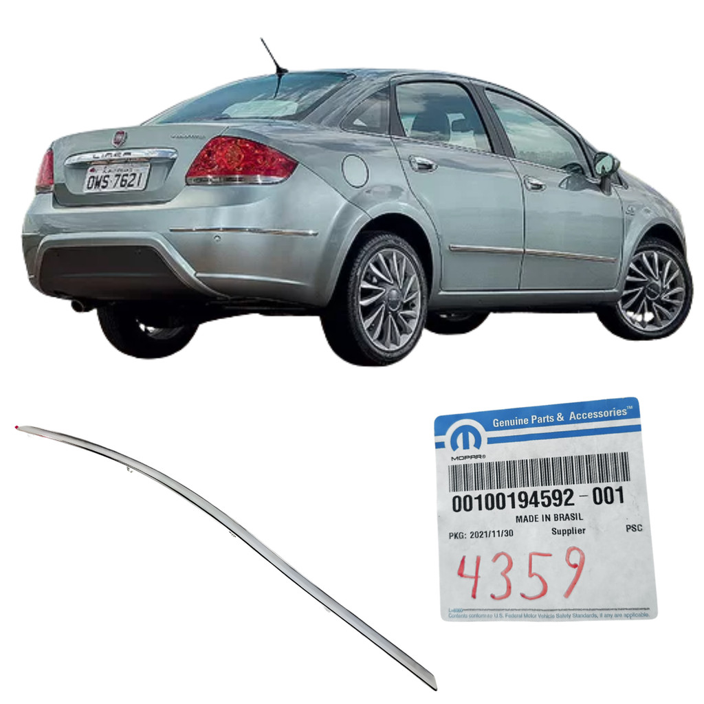Friso Cromado Tras Esq Fiat Linea 09/16 Mopar 100194592
