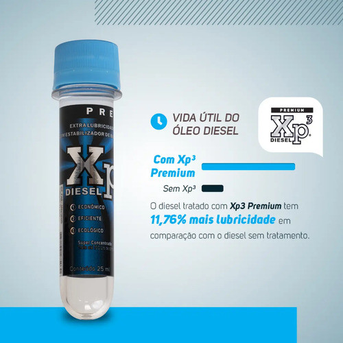 Kit 4 Aditivo Xp3 Premium Extra Potência Diesel 25ml