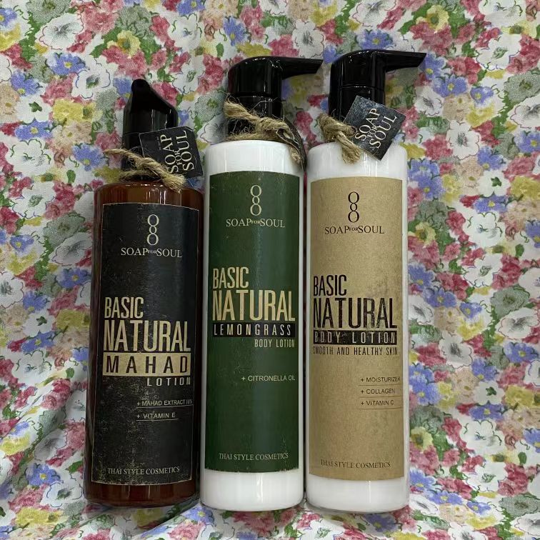 Sabonete de compras da Tailândia para alma Natural Coco Lavanda Capim-limão Loção corporal de ervas hidrata a pele
