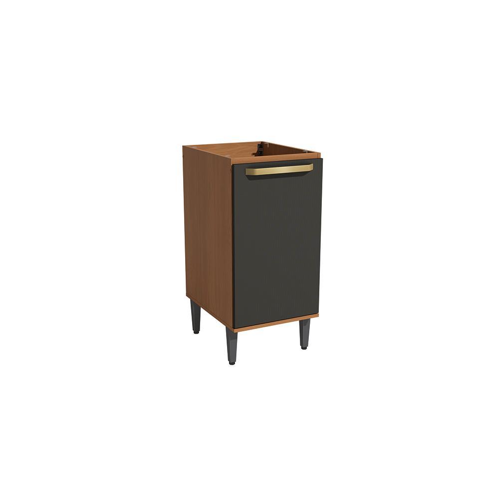 Balcão 1 Porta 40cm Elara Kappesberg Canela/Preto