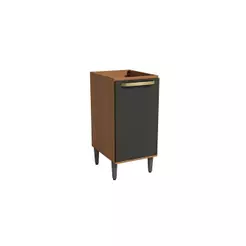 Balcão 1 Porta 40cm Elara Kappesberg Canela/Preto