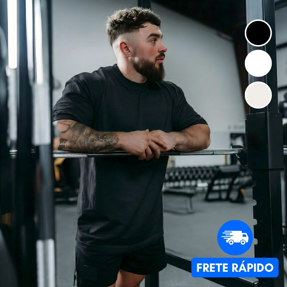 Camiseta Oversized Masculina Streetwear Algodão 30.1 Lisa Premium Básica Larga Estilo Americano Camisa Masculina Macia