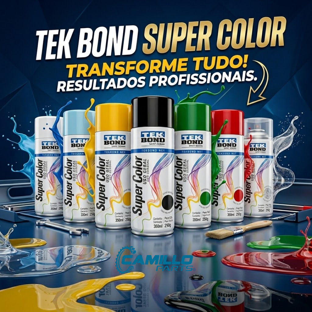 Tinta Spray Aerossol Super Color Tekbond Uso Geral 350ml/250g Cor a Escolher
