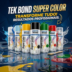 Tinta Spray Aerossol Super Color Tekbond Uso Geral 350ml/250g Cor a Escolher