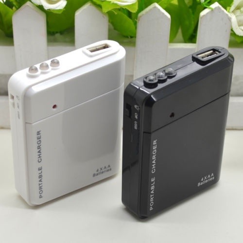 Novo Carregador De Energia Portátil De Emergência USB 4 AA Para Celular Android iPhone