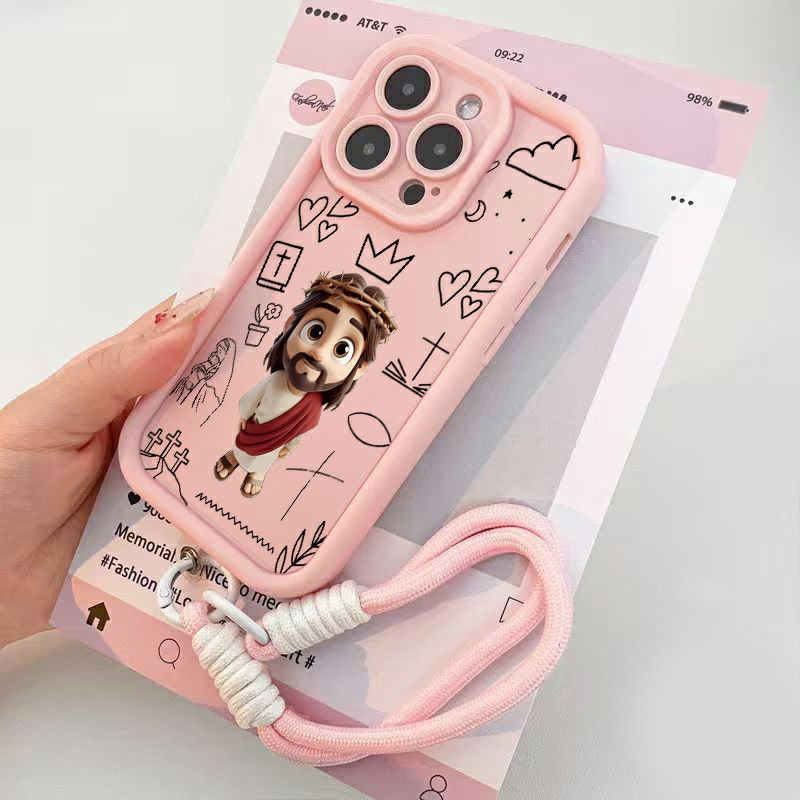 Capa para Redmi 12C 13C POCO X3 X6 Pro Note 12 13 14 Religião Jesus Silicone Ant
