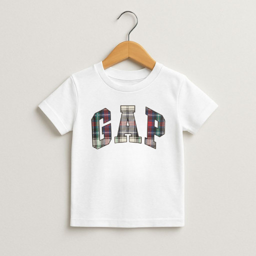 Camiseta Infantil GAP Blusa Juvenil Unissex Algodão Confortável Casual