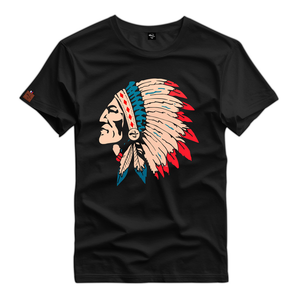 Camisa Estampada 100% Algodão Camiseta Country  Indio Cultura Indigena Blusa