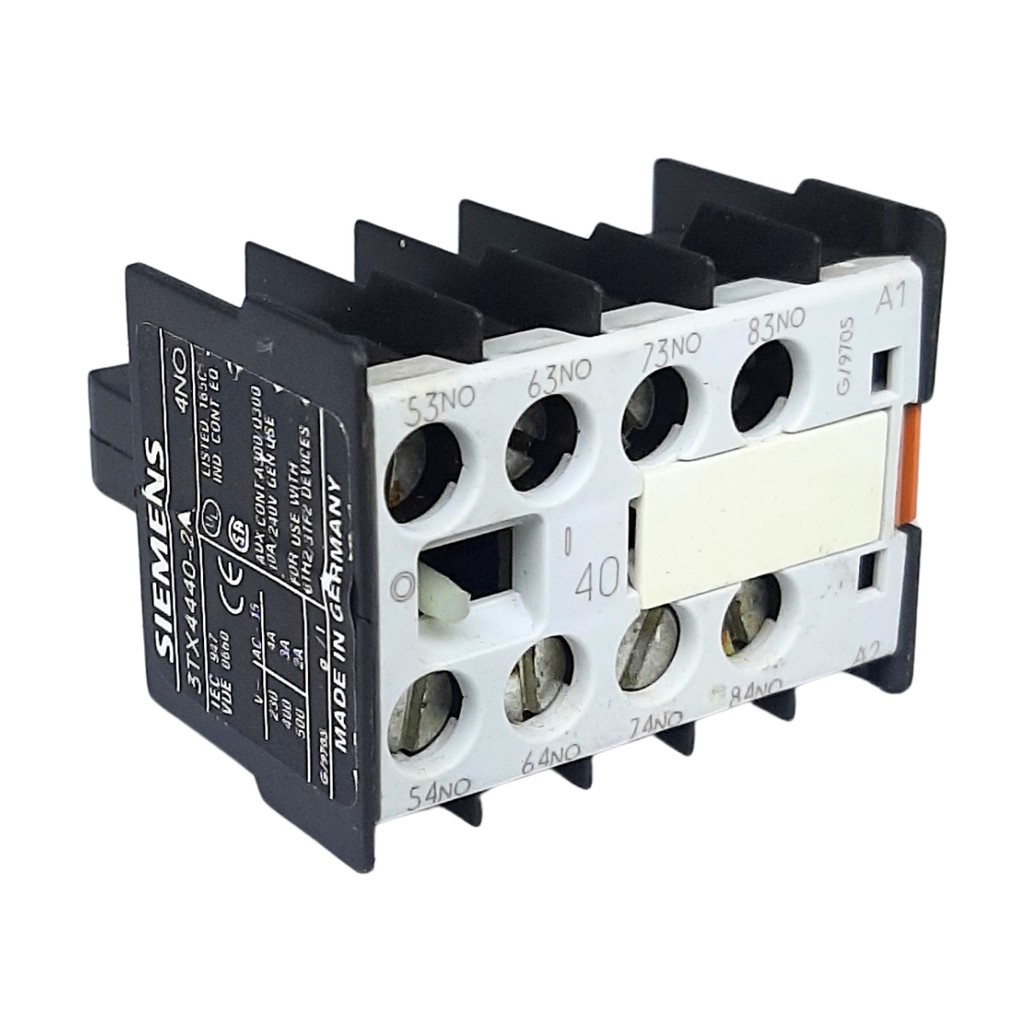 BLOCO DE CONTATO AUXILIAR SIEMENS 3TX4440-2A FRONTAL 4NO