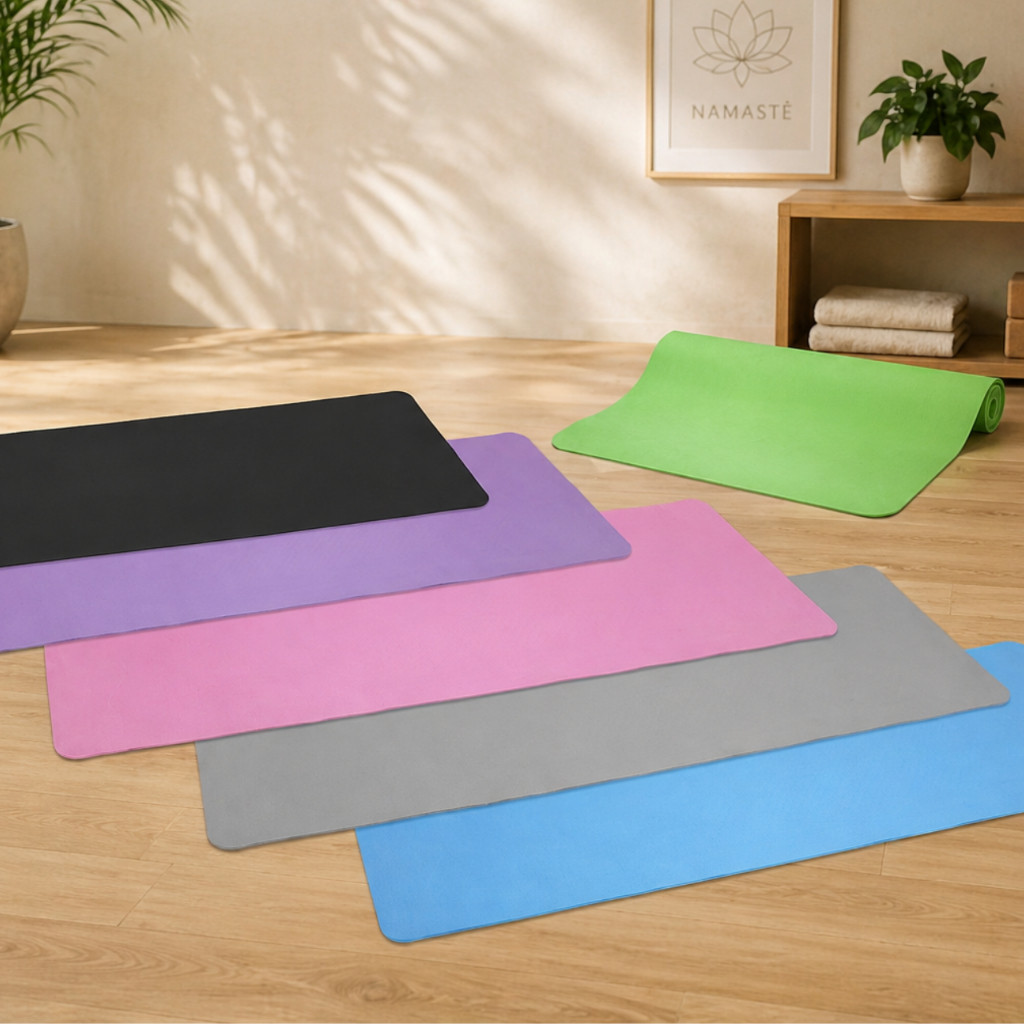 Tapete Yoga EVA impermeável | com alça | textura antiderrapante