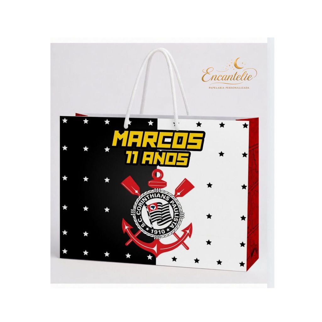 Sacolinha Personalizada | Corinthians | Lembrancinha Aniversário | Personalizado | pegue e monte