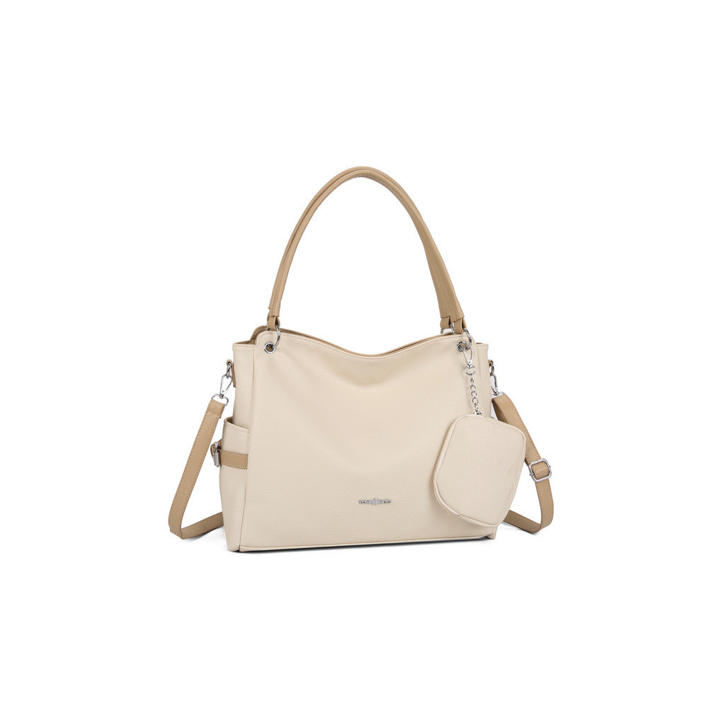 Bolsa Feminina Grande Couro PU Elegante Transversal Ombro com Porta Moedas Multi Compartimentos  TM9191 LING