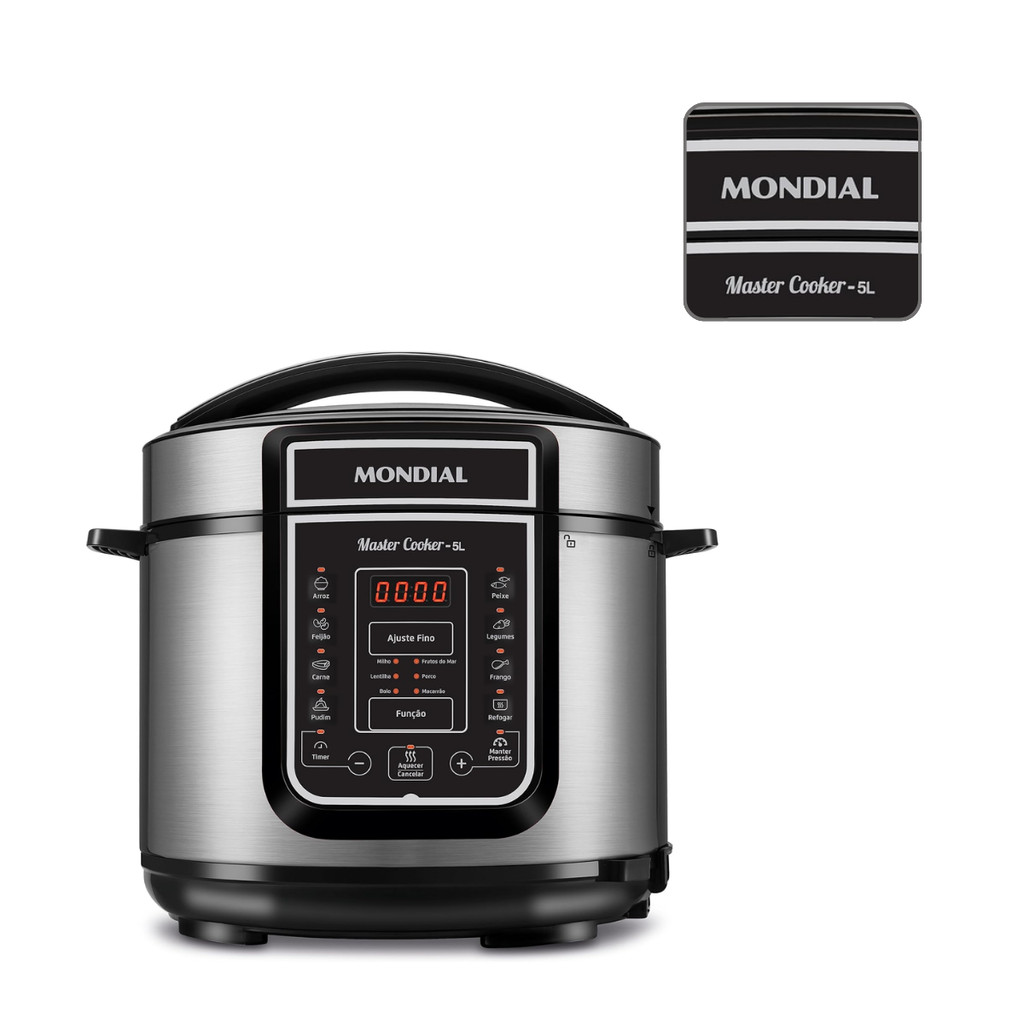 Panela De Pressão Pe-38 Elétrica Preto Inox Mondial 127V