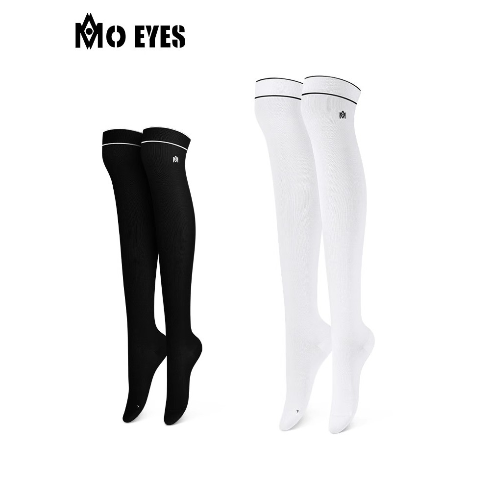 MO olhos magia olho meias de golfe mulheres sobre o joelho meias elásticas antibacterianas Anti-Pilling meias esportivas