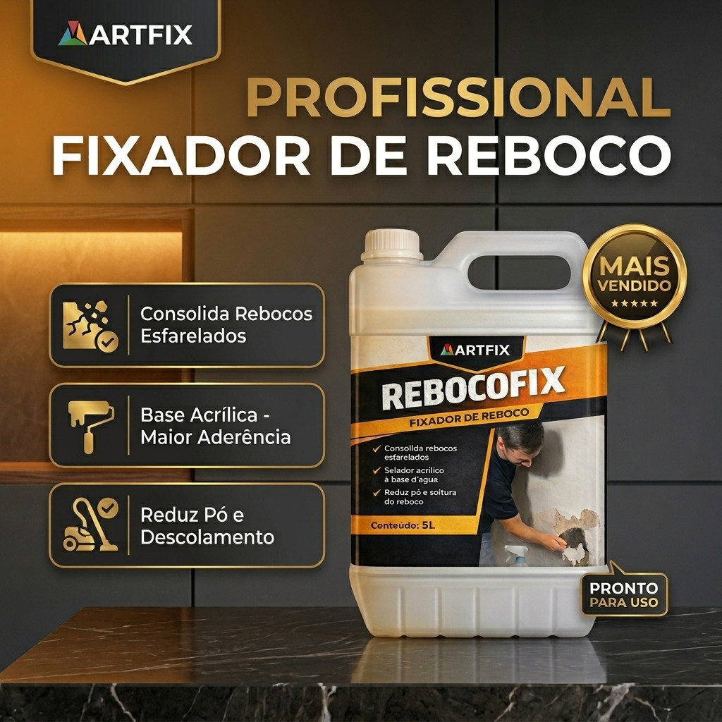 Endurecedor para Reboco Esfarelando 5L - Selador Acrílico Base de Água