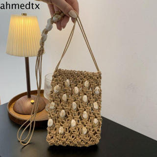 Bolsa Crossbody Com Miçangas AHMEDTXB , De Telefone Tecida Contas Estilo Coreano Boêmio Praia Trançada