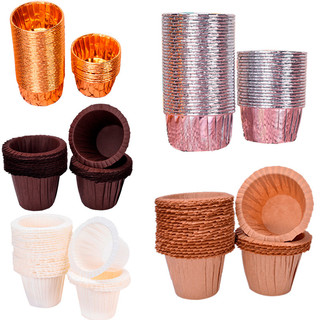 Dourado tamanho pequeno resistente a altas temperaturas bolo copo de papel muffin ferramenta de cozimento resistente ao 
